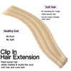 HILYN Clip in Human Hair Extensions, 120g Clips Light Brown