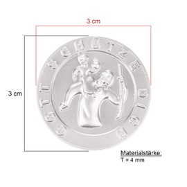 Car Medal Christopher "Gute Fahrt" (3 cm "Gott schütze Dich")