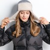 ZLYC Women Fleece Lined Winter Hat Windproof Synthetic Down Earflap