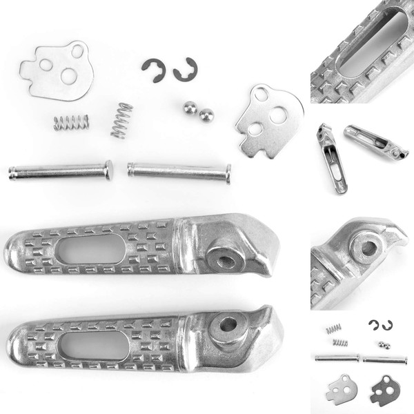 Topteng Motorcycle Footpegs, Pair Rear Foot Rest OEM Foot Peg