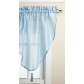 Lorraine Home Fashions Reverie 40-Inch x 25-Inch Ascot Cenefa, Azul, Ascot Valance 40" x 25", 1