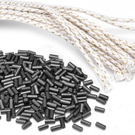 CooBigo Black Lighter Flints 500pcs & Lighter Wicks 20pcs,Ferrocerium Flint Stone for Lighter Repair fit Petrol or Gas Lighters