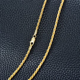 CEKAMA - Cadena de cuerda de plata de ley 925 auténtica para hombres y mujeres, hermosa cadena de eslabones trenzados de corte de diamante, fuerte y afe, 1.0 mm - 4 mm, 16-36 pulgadas, exquisita
