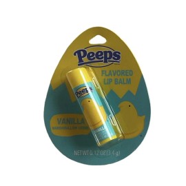 Peeps Assorted Scented Lip Balm Set of 4 Vanilla Grape Marshmallow Cream Flavors