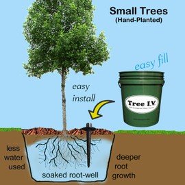 Tree I.V. DIY Root Seeker 10-pk w/Plugs & Drill | Deep-Root Watering System BYOSX10DP | Use Your Buckets
