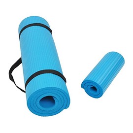 Fitvids All Purpose 12-Inch Extra Thick High Density Anti-Tear Exercise Yoga Mat and Knee Pad with Carrying Strap, Multiple Colors                    