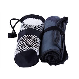 Microfibre towel - 40 x 100 cm - hygienic and antibacterial - super compact, extremely light and absorbent - integrated key compartment and hanging loop