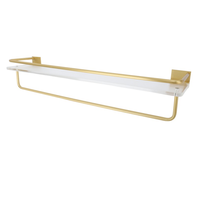 Bathroom Towel Rack Holder Acrylic Wall Mounted Hanging Storage Shelf