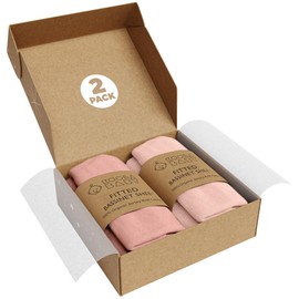 Bassinet Sheet for Bassinet Mattress - 100% Organic Jersey Knit Cotton - Snuggly Soft & Cozy Crib Sheets Fitted for Ronbei, Amke, Baby Delight & Fodoss Bedside Sleeper - Pink - 2 Pack (33x20)