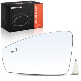 A-Premium Left Driver Side Heated Mirror Glass with Backing Plate - Compatible with Volkswagen Tiguan 2018 2019 2020 2021 2022 2023 - Exterior Side View Flat Mirror with Blind Spot Detection
