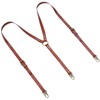 EURYNOME Leather Suspenders for Men Crocodile Skin Pattern Men's Leather