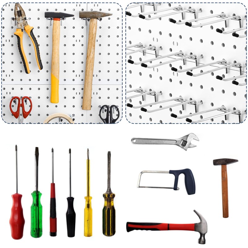 16 Pcs Peg Hooks for Pegboard, 4 Inch Pegboard Hooks,