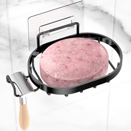 MASADI 2 Pack Soap Dish Holder Adhesive Replacement, Shampoo Bar Caddy Adhesive Hook, Bathroom Storage Accessories