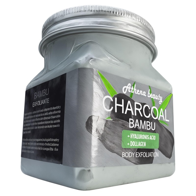 Athena Beauty Exfoliante Corporal de Carbón y Bambú con Ácido