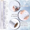 Whaline Christmas Cellophane Wrap Roll Silver Snowflake Clear Wrapping Paper
