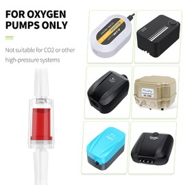 Pawfly 10 PCS Aquarium Check Valves for Common Air Pumps Red Plastic One-Way Non-Return Valves Pump Protectors for Standard 0.5cm Airline Tubing Fish Tank Accessories for Aeration Setup