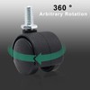 SWZHAI 1 Inch Plastic Casters Set of 4, M8 Threaded