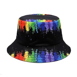 CNUSER Bucket Hat for Women Men,Travel Sun Beach Cap,Unisex Fishing Outdoor Boonie (Graffiti Colorful)