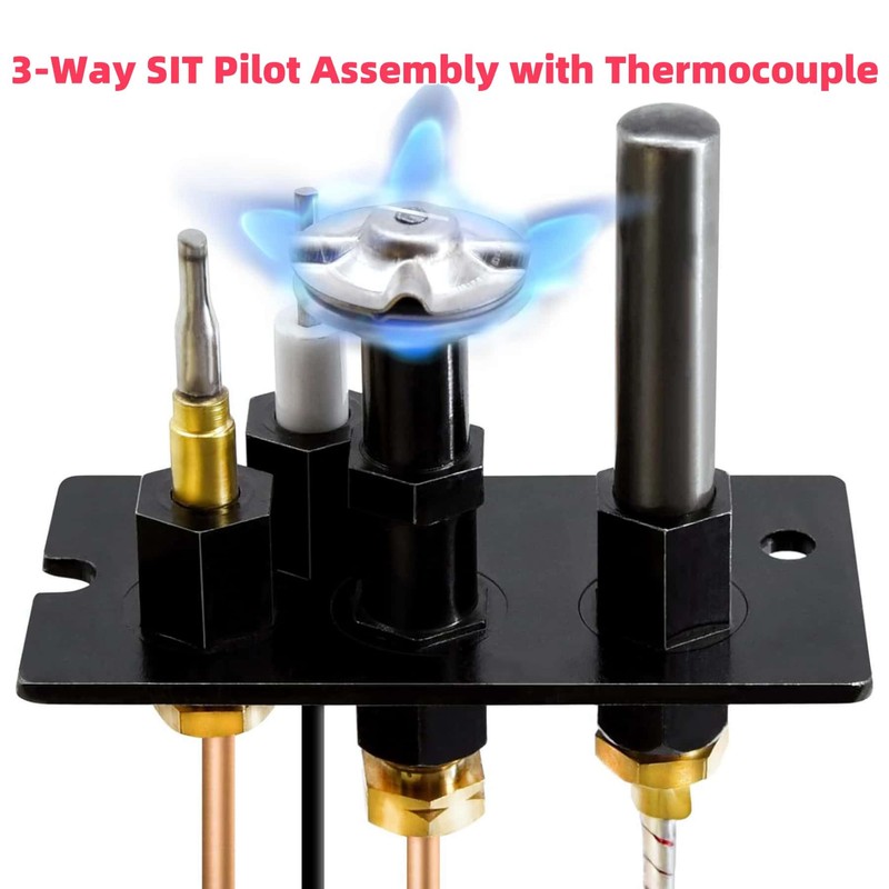 Propane Gas 10002265 3 Way Pilot Assembly for Majestic, Monessen,