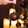 Valery Madelyn Christmas Tree Decorations Copper Baubles,16pcs 6cm Bronze Luxury