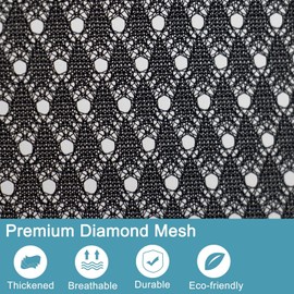 Polecasa 2 Pack Heavy Duty Diamond Mesh Laundry Bag, 30x36", Black