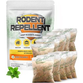 Rodent Repellent, Mouse Repellent Pouches, Mice Repellent Indoor, Mouse Deterrent Outdoor, Rat Repellent, Extra-Strength Rodent-Repelling Pouch, Peppermint to Keep Mice Away from Garage-10P