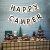 VAVAYAO A Happy Camper Card Banners,Little Explorer Banner, Happy Birthday