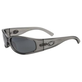 Black Flys Micro Fly 2 Wraparound (Crystal Gray w/Smoke Polarized Lens)