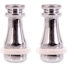 Solid Chrome Pull Cord Weight Roman Blind with Rubber Ring Blind Cord Pull Handle Kitchen Hanging Switch for Bathroom Light Pull Blinds and Ceiling Fans Pack of 2 (small).