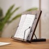 SINOBEST Book Stand with Page Clips, Foldable Reading Rest Holder,