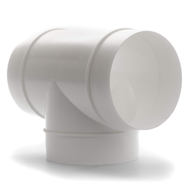Vent Systems 4'' Inch Duct Connector 3 Way Hose Adapter