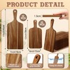 Vesici 24 Pcs Acacia Wood Cutting Board 17 x 7
