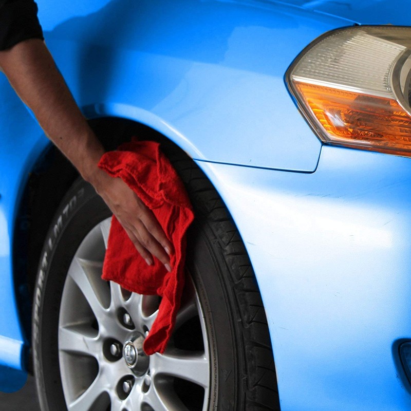 Simpli-Magic Cotton Shop Towels, Commercial Grade, Red, 145 Pack, Size: