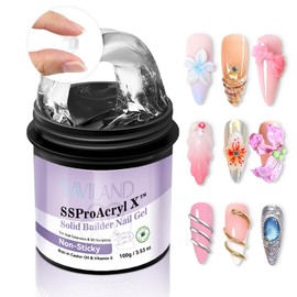 SAVILAND Solid Builder Nail Gel for Nails: Non-Sticky Sculpting Gel for Nails Art 100 g 3D Nail Gel VE Castor Oil Hard Gel for Nails Extension 3D Nail Art DIY Carving Patterns Decoration SSProAcryl X