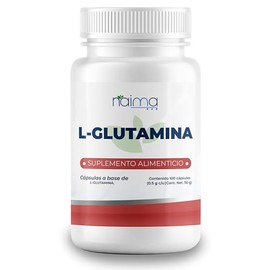 NAIMA Glutamina 500 mg | Suplemento de 100 Cápsulas | Recuperación, Energía y Bienestar General | Sin rellenos | Premium L-glutamine