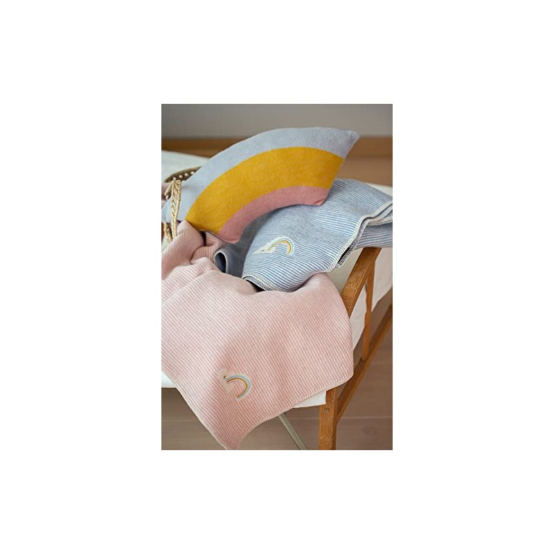 [W1] Baby Blanket Rainbow with Stick North Sea