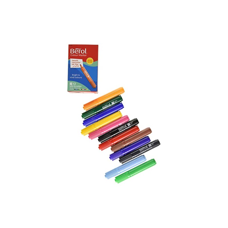 Berol Felt Tip Colouring Markers | Bullet Point (2.0mm) |