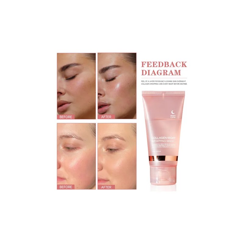 Mascarillas Faciales Gel Colágeno Para Nocturna Hidratante