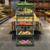 GDRASUYA10 Retail Display Rack, Market Shelf, 5 Tiers Fruit Vegetable