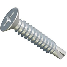 Metal Screws Self-Tapping Phillips Countersunk Flat Head Self Drilling Screws (Pack of 100) Galvanised for Metal Sheets/Roof Window Mounting Self-Tapping DIN7504 P (3.9 mm x 13 mm)