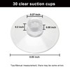 AccEncyc 30 Small Suction Cups 20mm/0.8in Mini Suction Cups for