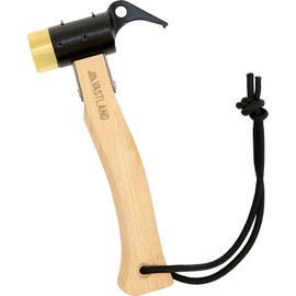 Vastland Peg Hammer Short Compact Camping Hammer 3D Shape Design with Safety Strap