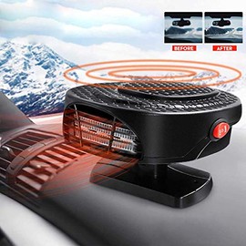 Car Heater 2 in1 Hot Warm Fan Van 12V 150W Car Auto Heater Cooler Dryer Demister Defroster Dashboard Car Windscreen Heater Defroster Demister Cooling Fan