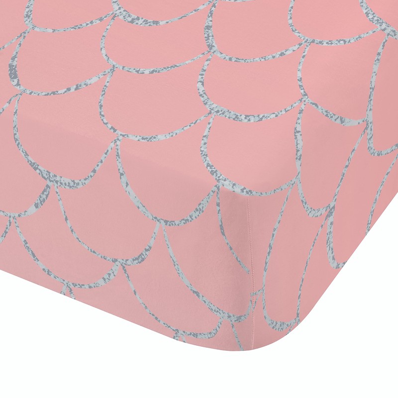Catherine Lansfield Kids Mermaid Ombre Double Fitted Sheet Pink