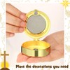 Weysat Pyx for Communion Host Catholic Polished Gold Brass Latin