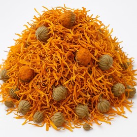 Organic Bio Herbs-Premium Dried Marigold Flowers – Natural Herbal Tea & Culinary Use, Whole & Sun-Dried for Freshness (Calendula Officinalis) 6 Oz.