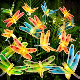 Anordsem Solar Dragonfly Lights Outdoor: Garden Light Waterproof for Yard Decorative Outside - LED Fairy Landscape Lighting Patio Path Decor 4 Pack - Gardening Gifts for Women Mom Grandma