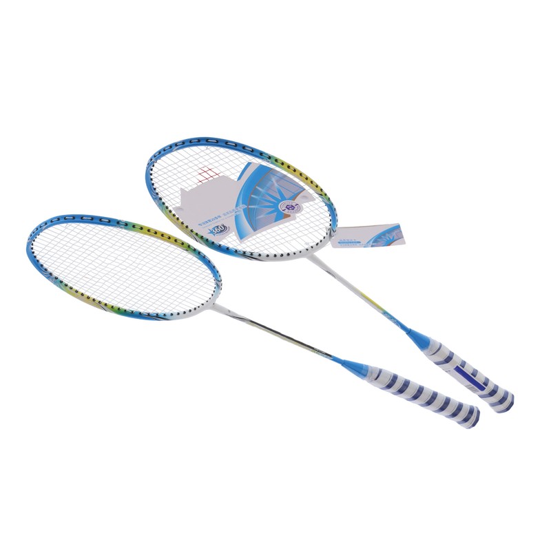 2 Player Badminton Racquets Set Lightweight Full Carbon Double Rackets