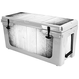 MightySkins (Cooler Not Included) Skin Compatible with RTIC 65 Cooler (2017 Model) - White Wood | Protective, Durable, and Unique Vinyl Decal wrap Cover | Easy to Apply | Made in The USA