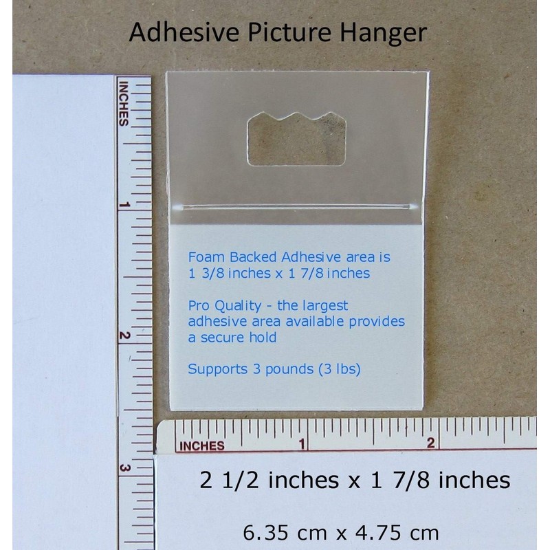 Picture Hangers Adhesive - 10 Pack - Plastic Sawtooth Adhesive